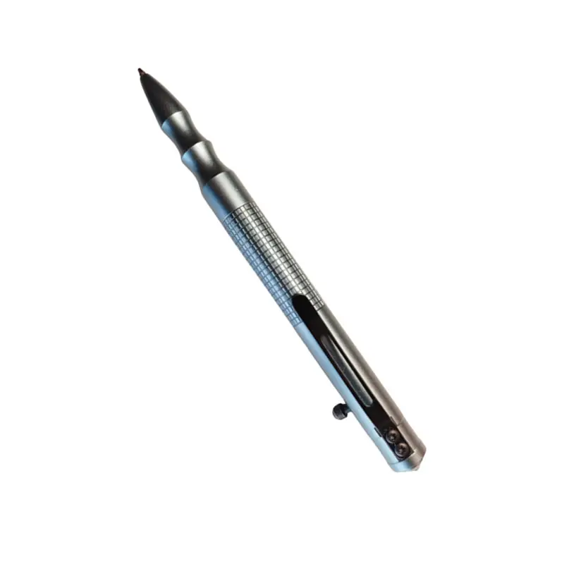 Aluminium Bolt Action Tactical Pen mit Fenster brecher und grauer Farbe