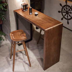 <span class=keywords><strong>Table</strong></span> <span class=keywords><strong>de</strong></span> <span class=keywords><strong>bar</strong></span> moderne en bois massif, tabouret haut, <span class=keywords><strong>table</strong></span> rectangulaire <span class=keywords><strong>murale</strong></span> pour hôtel commercial - Product Image 1