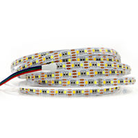 Bande LED bicolore DC12V/24V CCT 2835 120/240 LED/m Blanc chaud/blanc froid IP20 USB Dimmable / Télécommande pour