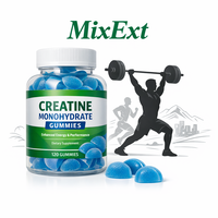 Gummies de créatine monohydrate 5000mg pour la croissance musculaire et l'augmentation de l'énergie, emballage personnalisé avec logo OEM, complément de santé pour adultes MixExt