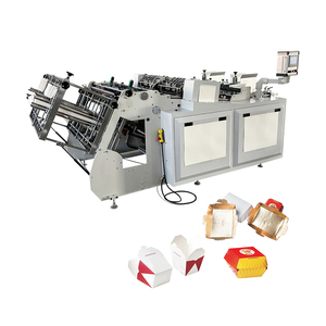 Máquina Automática de Alta Velocidad de Doble Estación para Fabricación y Formación de Cajas de Cartón para Bandejas de Comida Rápida, Personalizable, con 5 Servomotores - Product Image 1