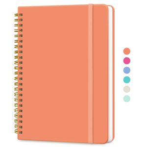 Luxury A5 Notebook 5x7 Spiral Bound 70gsm Thick Paper Faux Leather Strap Personalized Printing for Corporate Gifts - Product Image 1