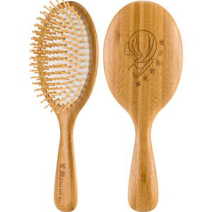 Peigne à cheveux en bois de forme ovale, brosse à palettes pour le soin du cuir chevelu et le démêlage - Product Image 1
