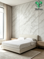 Panneau mural imperméable ignifuge fluorescent 3D en PVC 1220x2440mm moderne pour extérieur, salle à manger, chambre, salle de bain, villas, espaces commerciaux