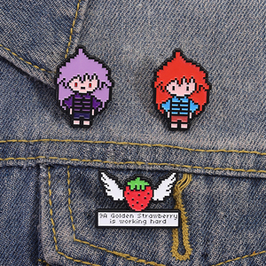 Pin esmaltado de personaje de juego de píxeles, broche de figura de acción Retro, insignia de solapa, regalo de joyería para amigos y jugadores - Product Image 1