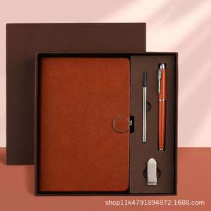 Luxury Personalized Business <b>Notebook</b> Pen Gift <b>Set</b> Custom Logo for Education Travel Agency or Corporate Christmas Corporate - Product Image 2