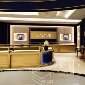 Exibição de joias vitrine ouro de luxo, alta qualidade, joias, loja, exibição interior, design de armário