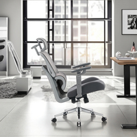 Chaise de bureau exécutive moderne en maille, appui-tête 3D réglable, pivotante et inclinable, ergonomique, dossier haut, siège confortable, nouveau design 3D