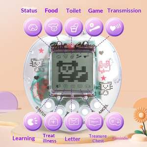 Mini console de jeu électronique portable transfrontalière pour l'élevage d'animaux virtuels, porte-clés pendentif, petit jouet - Product Image 6