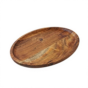 Bandeja Ovalada de Acacia Hecha a Mano para Uso Comercial, Bandejas Decorativas para Servir Alimentos, Aptas para Lavavajillas, de Madera Pulida de Grado Alimenticio - Product Image 5