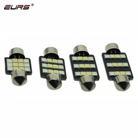 Ampoule LED de lecture Canbus EURS 12W 3030, double couleur, haute luminosité 1200LM, boîtier en aluminium, 31mm 36mm 39mm 41mm, 12 SMD, Nouveau