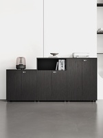 Armoire basse à double porte minimaliste moderne en MDF Black Warrior avec serrure à code pour le rangement de dossiers à l'école ou au bureau