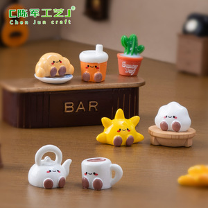 Chenjuns mignons croissants au thé au lait, <span class=keywords><strong>petites</strong></span> poupées mignonnes réconfortantes, articles de décoration de bricolage, accessoires suspendus et micro-landsca - Product Image 2