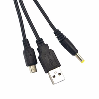 Aksesori Konsol Game 2 In 1 Kabel Adaptor Daya USB untuk Kabel Pengisi Daya Catu Daya PSP 2000 3000