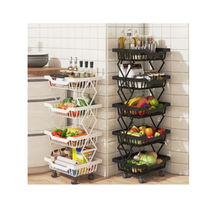 Kitchen living room mobile trolley floor multi-layer storage rack fashion storage rack
