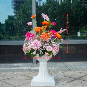 DKB Artificial Silk Flower Ball Table Centerpiece Silk Rose Flower Ball Table Centerpiece Wedding Handmade Flower Ball - Product Image 2