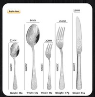 Ensemble de Couverts de Luxe en Acier Inoxydable de Haute Qualité pour Mariage, Lot de Cuillères, Couteaux et Fourchettes pour Restaurant