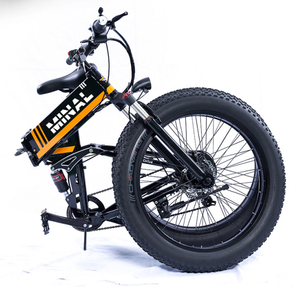 26 * 4-inch tire aluminum alloy <b>frame</b> 48V10.4AH lithium battery front and rear shock absorption folding electric <b>bicycle</b> - Product Image 4