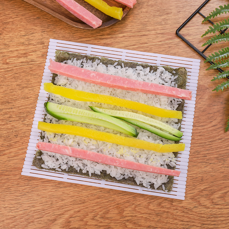 Europa Japanische Küchen helfer Sets Sushi Kit Kunststoff Spezial form Seetang Pp Reisform Roller Sushi Mat