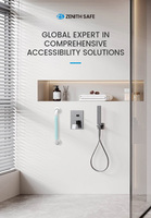 Barre d'appui droite, main courante de sécurité murale pour salle de bain, poignée de soutien antidérapante pour la douche pour personnes âgées, handicapées, femmes enceintes