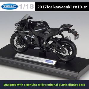 WELLY 1:18 2017 ZX-10RR Modèle de moto miniature en métal avec suspension à ressorts, jouet de collection - Product Image 4