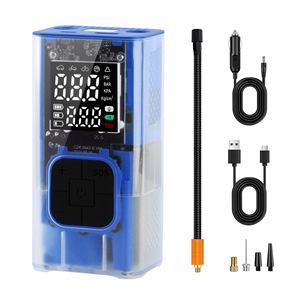 Bomba de Aire Portátil <span class=keywords><strong>para</strong></span> Neumáticos, <span class=keywords><strong>Mini</strong></span> <span class=keywords><strong>Compresor</strong></span> de Aire de 150 PSI con Función de Memoria de Presión Preestablecida - Product Image 6