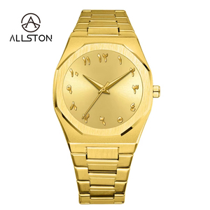 OEM người đàn ông sang trọng của thạch anh Đồng hồ đeo tay sáng hợp kim da thời trang kỹ thuật số quay số cá nhân Trung Đông chữ số Arabic - Product Image 6