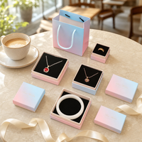Boîte à bijoux en carton réglable de forme carrée ZXF avec logo personnalisé multicolore pour le rangement des bijoux et l'affichage des bracelets