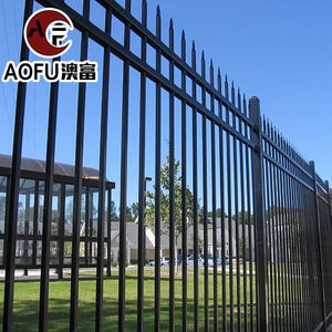 Wholesale Prices Zinc Cast Iron <strong>Garden</strong> Steel Fence Panels With Post Backyard Modern 3 m Black Powder Coated Wrought Iron Fence - Product Image 5