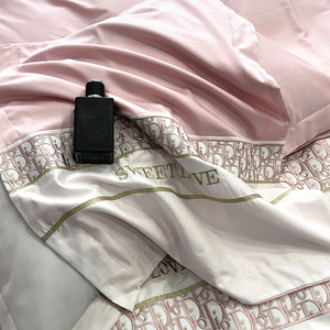 Nouvelle collection 2026 : Parure de lit de luxe haut de gamme en coton longue fibre, broderie patchwork, comprenant draps, taies d'oreiller et housses de couette (quatre pièces) - Product Image 6