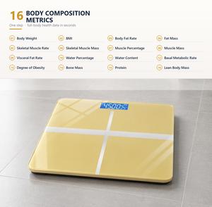 Báscula Digital para Baño Directo de Fábrica, <span class=keywords><strong>16</strong></span> Métricas de Salud, Báscula de Grasa Corporal Recargable, Báscula de Peso de Alta Precisión - Product Image 3