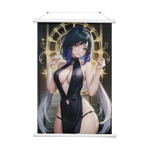 Genshin Impact Taille personnalisée Rouleau mural en bois Rouleau suspendu Intérieur Extérieur Anime Bannière Anime Poster suspendu otuka - Product Image 1