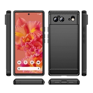 Funda de teléfono de fibra de carbono para Pixlel 6 Contraportada Funda móvil Tpu suave para Google Pixel 6 Pro - Product Image 6