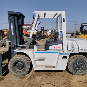 รถยก TCM FD70 7 ตัน พร้อมชุดเปลี่ยนทิศทางล้อไฮดรอลิก ยางตัน เครื่องยนต์ดีเซล Isuzu เสากระโดงสองตอน สภาพใช้งานดี นำเข้าจากญี่ปุ่น - Product Image 6