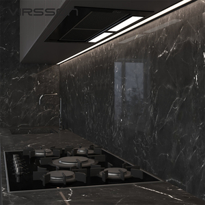 Gabinetes de Cocina Modulares de Diseño Europeo sin Marco, con Acabado Negro Brillante de Alta Gama y Cajones con Cierre Suave - Product Image 3