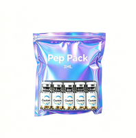 Boîte cosmétique écologique personnalisée, emballage aseptique pour médicaments, boîte de peptides 3ml/10ml avec étiquette, flacons de 2 pièces et plateau d'insertion en plastique