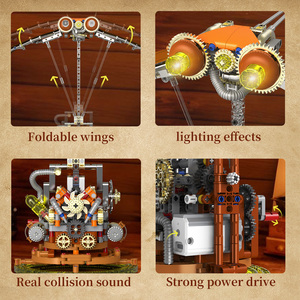 ชุดตัวต่อไคยู K96119-2 แบบจำลองเครื่องบินไบโอนิคสไตล์พังก์ พร้อมไฟส่องสว่างที่ปีก และชุดตัวต่อ 760 ชิ้น - Product Image 5