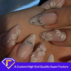 <span class=keywords><strong>Faux</strong></span> ongles portables Lefan, fleurs 3D, diamants scintillants, luxe haut de gamme, 14*7*1, origine Yiwu, art des ongles, <span class=keywords><strong>faux</strong></span> ongles personnalisés - Product Image 4