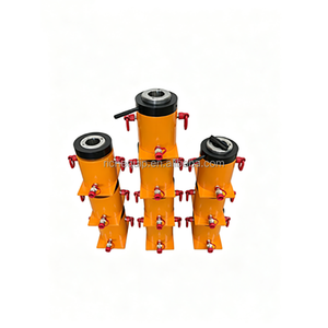 Vérin hydraulique autobloquant à simple effet avec blocage automatique de la écrouille, capacité 100 tonnes, pour levage de ponts et travaux de construction - Product Image 3
