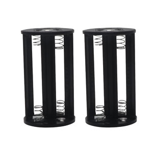 Portabatterie cilindrico in plastica nera per 3 batterie <span class=keywords><strong>AA</strong></span> <span class=keywords><strong>e</strong></span> <span class=keywords><strong>AAA</strong></span>, universale, marca cinese, altro modello non specificato - Product Image 6
