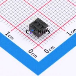 TS-1009B-03826 Tactile Switch Through hole Component (THT) Switch Single Pole Single Throw Round Button 2.6N Right Angle Insert - Product Image 2