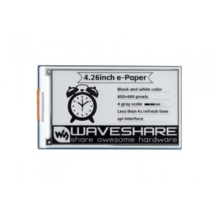 Pantalla e-Paper HAT de 4.26 pulgadas, 800x480, Blanco/Negro, Interfaz SPI - Product Image 6
