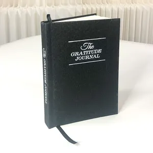 Impressão personalizada do diário de gratidão, cadernos e planejadores diários de capa dura