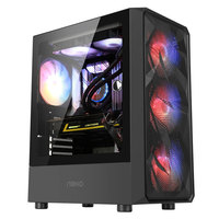 Casing Gaming ABKO G40 BK Premium Steel Mid Tower ATX dengan 4x140mm RGB, Panel Depan Mesh, Kaca Temper, Dukungan Radiator 360mm, Privat