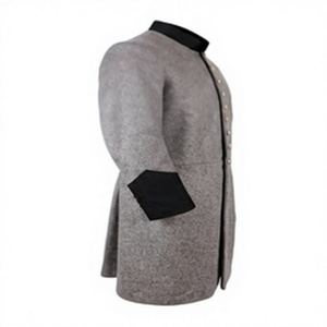 Manteau réversible en laine gris pour homme, coupe-vent, imperméable, boutonné, style historique, pour l'extérieur - Product Image 2
