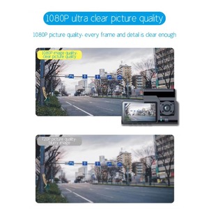 Monitor con Doppia Lente, DVR a <span class=keywords><strong>3</strong></span> Canali, Scatola Nera, DVR Auto 24H HD 1080P, Dash Cam Interna per Veicoli A7 con Telecamera Posteriore - Product Image 3