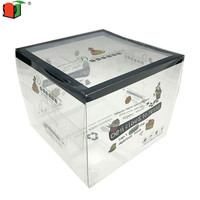 En gros Carré Transparent en Acétate PET En Plastique Transparent Boîte À Gâteaux Conteneur