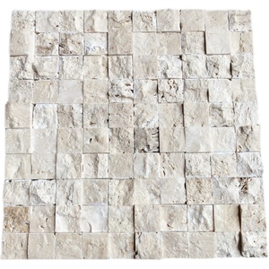 <span class=keywords><strong>Mosaico</strong></span> in <span class=keywords><strong>Pietra</strong></span> <span class=keywords><strong>Naturale</strong></span> di Marmo Travertino Stile Moderno per Bagno Hotel Parete TV Sfondo Mattoni Ingresso Bar - Product Image 5