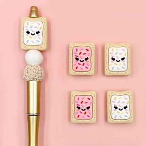 Cuentas de Silicona de Grado Alimenticio, Libres de BPA, con Diseño de Cara Rectangular y Chispas, para Manualidades DIY y Accesorios de Dentición - Product Image 3
