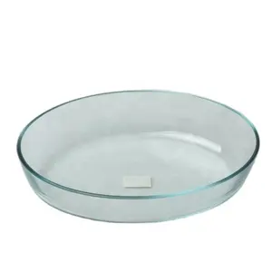 Vidro grande oval resistente ao calor, panela frigideira microondas conjunto vidro